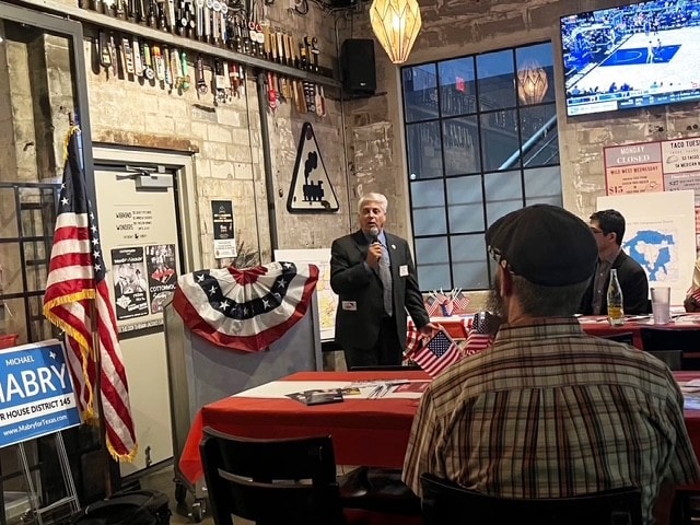 Mark Montgomery at a campaign event